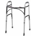 DR10206-2 - Deluxe Folding Walker with Wheels